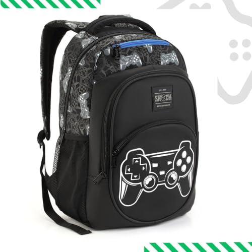 Mochila Costas Juvenil Masculino Game Futebol Espaçosa (CINZA)