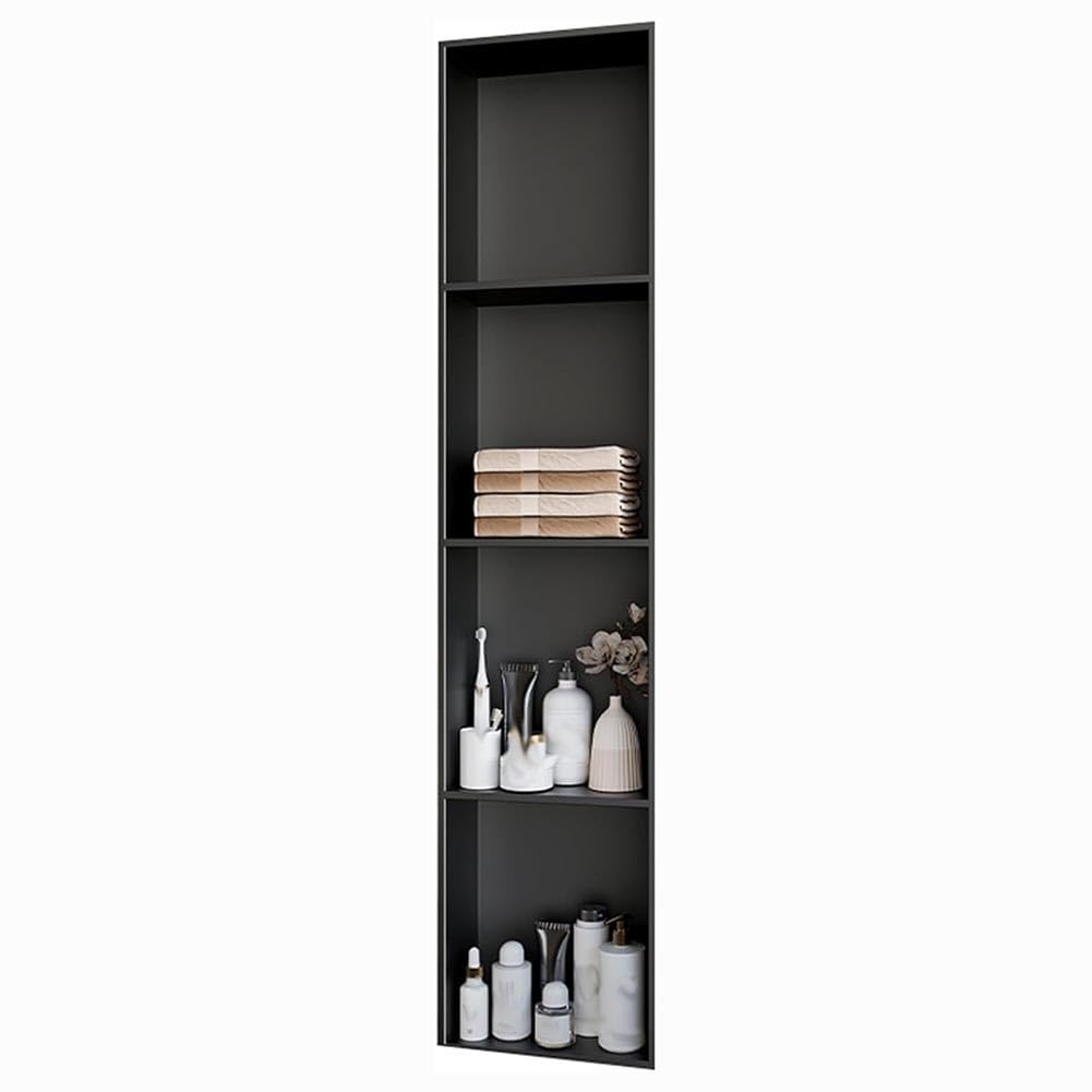 AYCDL Stainless Steel Shower Waterproof Shampoo Shelf & Toiletries nizer Space-Saving Modern Design 320 x 320 x 125 mm Ideal for Bathroom Storage,Nero-1200x280x125mm