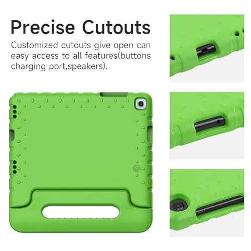 Thoreta Kids Case for Samsung Galaxy Tab A 10.1 (2019) Model SM-T510/T515, Light Weight Shockproof Kids-Friendly EVA Protective Cover with Convertible Stand Handle, Green by Thoreta - Image 4