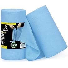 LIVOS Microfiber Cleaning Cloth Roll - 100 Pack, Reusable Paper Towels, Microfiber Towels for Car, Super Absorbent Cleaning Rags for House,Kitchen,Window-Blue, 11.5"x11.5"|Lightweight, Quickly Dry