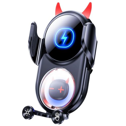 Support sans fil pour chargeur de voiture Devil rotatif 360 avec fixation grille ventilation