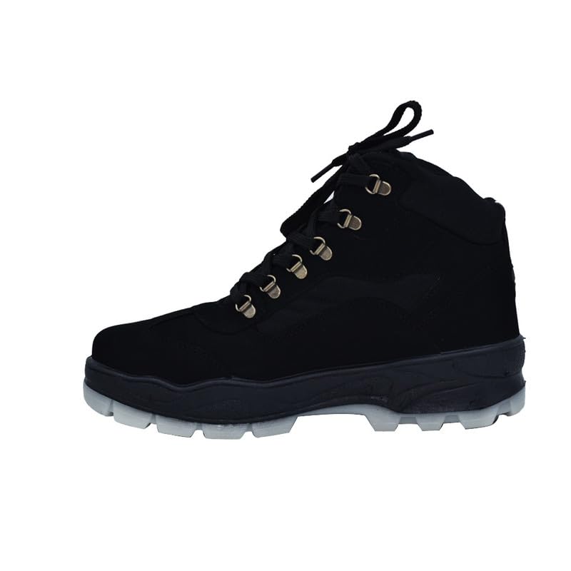 Image of Men's High Ankle Casual Boots for Men | Lightweight Lace-Up Sneakers Shoes | Stylish Comfortable Outdoor Walking Boots | Black Casual Shoes for Boys and Men
