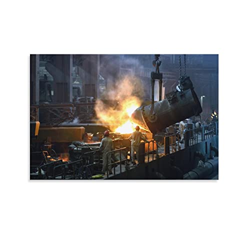 Modern Art Photography Photographs On The Walls Of A Steel Mill Workshop Decorate Posters Wall Art Paintings Canvas Wall Decor Home Decor Living Room Decor Aesthetic 08X12Inch(20X30Cm) Unframe-Style #TOP27