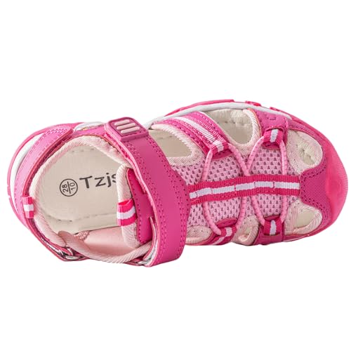 Image of TZJS Girls Boys Sandals Kids Closed Toe Outdoor Hiking Sandal Lightweight Athletic Adjustable Straps Summer Shoes for Toddler /Little Kid