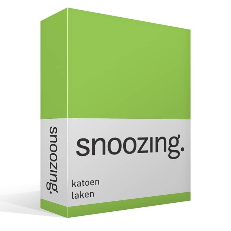 Snoozing - Betttuch - Baumwolle - 240x260 cm - Lime