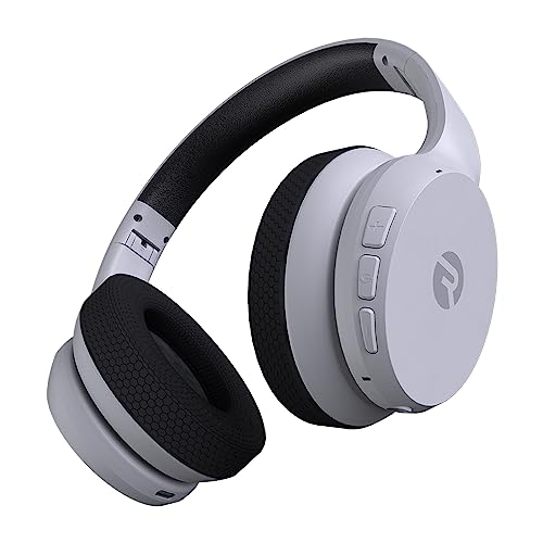 Raycon Fitness Headphones – Wireless Over-Ear-Headphones with 45 Hours of Battery, Active Noise Cancellation, Awareness Mode, 3 Quick Swap Ear Cushions, IPX4 Water Resistance (White)