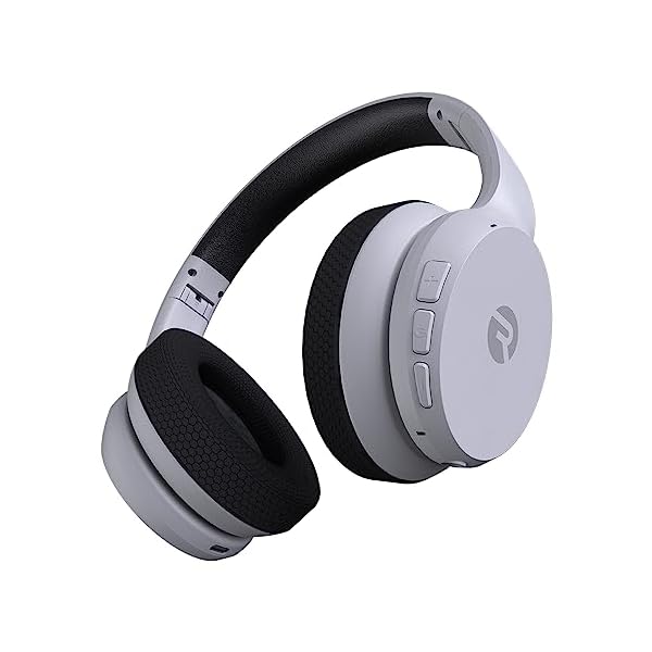 Raycon Fitness Headphones – Wireless Over-Ear-Headphones with 45 Hours of Battery, Active Noise Cancellation, Awareness Mode, 3 Quick Swap Ear Cushions, IPX4 Water Resistance (White)