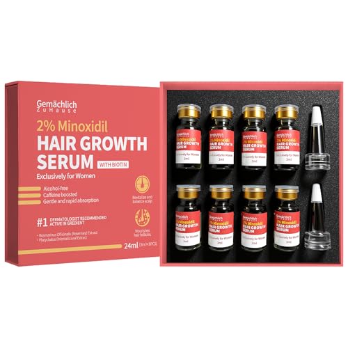Minoxidil for Women Hair Growth with Biotin Extra Strength Topical Minoxidil Serum Solution with Rosemary for Hair Regrowth Treatments Non-Greasy Helps Prevent Hair Thinning & Hair Loss