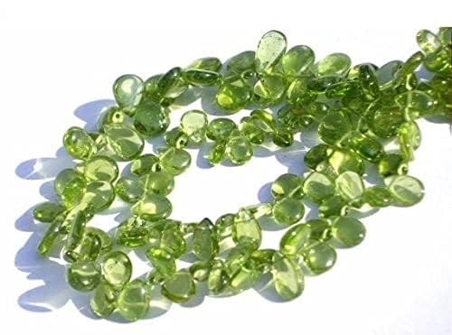 Péridot véritable perle poire briolette pour création de bijoux faits main