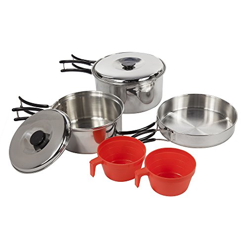 Regatta-Great-Outdoors-Compact-Steel-Camping-Cooking-Set Regatta Great Outdoors Compact Steel Camping Cooking Set - Image 1