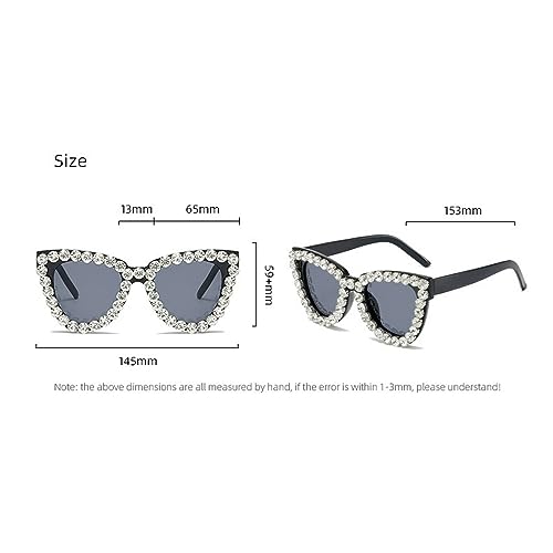 laureles 2023 Fashion Diamond Square Sunglasses Women Oversized Rhinestones Sun Glasses Female Shade UV4004