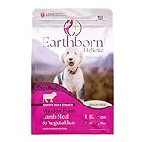 Earthborn Holistic Meadow Feast Lamb Meal & Vegetables Grain-Free Sensitive Skin & Stomach Dry Food for Adult Dogs (12.5 lb. Bag)