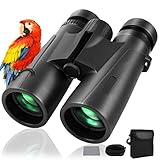 Fernglas Erwachsene 12x42 Wasserdicht Kompakt Super Klarem Ferngläser mit Nachtsicht FMC-Linse für Vogelbeobachtung, Tierwelt, Wandern, Konzerte, Reisen, Feldstecher inkl. Tragetasche, Tragegurt
