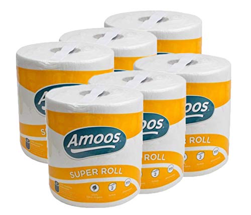 Rollo de papel de cocina multiusos XL. Extraabsorbente. Pack 6 rollos de 70 metros 280 servicios