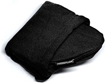 Inflatable Neck Pillow for Airplane Travel, Car, Train or Relaxing at Home. Compact, Comfortable for Your Neck and Includes Privacy Hood - Black image 5