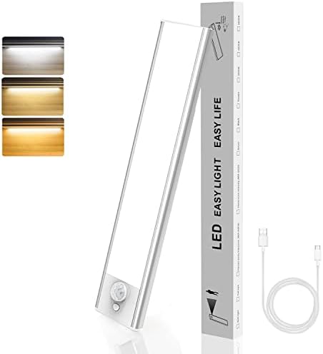 EAUTOR 126 LED Under Cabinet Lighting Wireless,Magnetic Closet Light,Motion Sensor/Hand Sweep Control, Dimmable, Rechargeable,Adjustable Color Brightness/Temperature,USB-C Powered Under Cabinet Lights