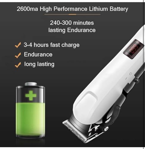 Image of SKMEI SKT1008W Professional Hair Straightener & Clipper For Men and Women | Corded Hair Trimmer with Quiet Operation and Dteachable Heads | Hair Styling Trimmer with LED Power Indicator (Beige)
