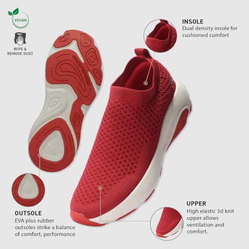 Image of Neeman's Begin Walk Soothe Unisex Slip On Walking Shoes | Breathable Knit Sneakers | Lightweight Cushioned Casual Shoes | Comfortable, Travel & Running Footwear