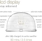 S21 Smart Breast Pump Wearable, Electric Breast Pump, LED Display, 4 Modes, Memory Function, 15 Suction Levels, Anti-Reverse Flow Valve, Portable Breast Milk Collector, BPA-Free