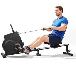 Panana 2-in-1 Magnetic Rowing Machine, Foldable Rower with Pedals