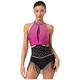 Le design de couleur contrastée améliore l'attrait visuel de Le body est un choix polyvalent pour divers styles de danse tels que le latin, le jazz, la gymnastique, le chacha et la rumba