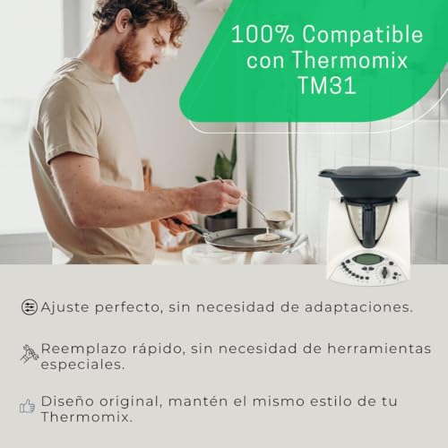 Miniatura 6 de Venmon Naturalmente Panel Frontal Botonera Thermomix Tm31 Repuesto Y Recambio Compatible Placa Frontal Tm31 Accesorio Y Repuestos Thermomix Tm31 Botonera Tm31 Bimby