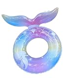 [ＹＯＮＧＯ] 浮き輪 キッズ 子供/大人 うきわ 浮輪 人魚姫 アリエル 浮き具 マーメイド 可愛い O型 浮具 強い浮力 オシャレ 水遊び 水泳 海水浴 ビーチ 夏休み 暑さ対策70 90 (Free Size90CM)