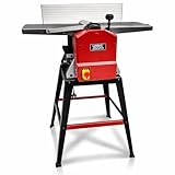 LUMBER JACK 10 x 5 Inch Planer Thicknesser with HSS Twin Blades, Dust Chute, & Legstand for Woodworking