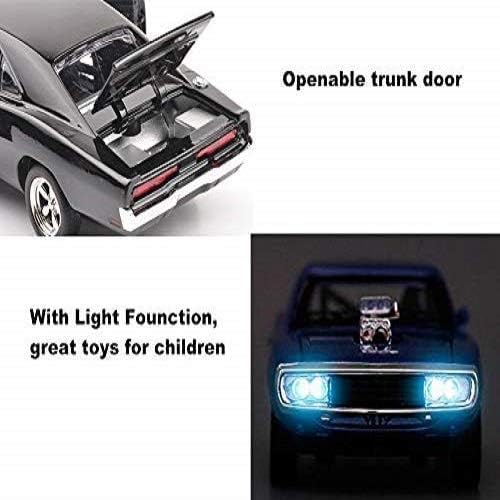 Image of Fast & Furious 1:32 Scale Exclusive Alloy Metal Pull Back Die-Cast Car Scale Model With Sound Light Mini Auto Toy For Kids Metal Model Toy Car With Sound And Light(Design-2), Multicolor