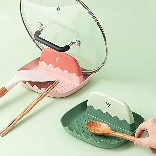 MEETOZ Spoon Rest for Kitchen Counter, 2Pcs Utensil Holder, Spoon, Spatula and Lid Rest for Kitchen Counter for Kitchen Counter, Stove Top, Counter Top, Spoon Utensil Holder