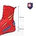 UKUBOXBAG Mens Womens Boxing Sport Shoes, Mesh Breathable Boxers Fashion Sneakers High Top Wrestling Fitness Boots,Red,8.5