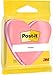 Produktbild Post-it 2007H Haftnotiz Würfel Stanzformen, 70 x 70 mm, Herz, dreifarbig, 225 Blatt