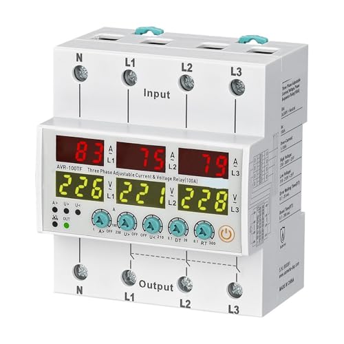 Relais de protection tension AVR-XXTF 3x380V disjoncteur surintensité triphasé sans neutre 63A