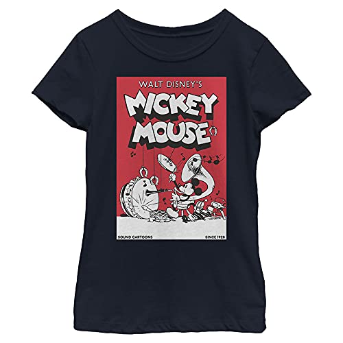 T-shirt fille Mickey Disney bleu marine idéal pour l'école et les sorties