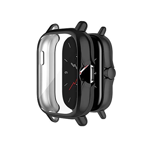 Screen Protector Case Compatible with Amazfit GTS 3 Smartwatch Accessories TenCloud Covers Scratched Resistant Full Protective Cover for GTS 3 (Black)