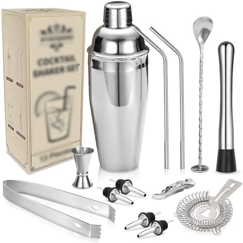 Coctelera de acero inoxidable set 13 piezas 750 ml miniatura 1