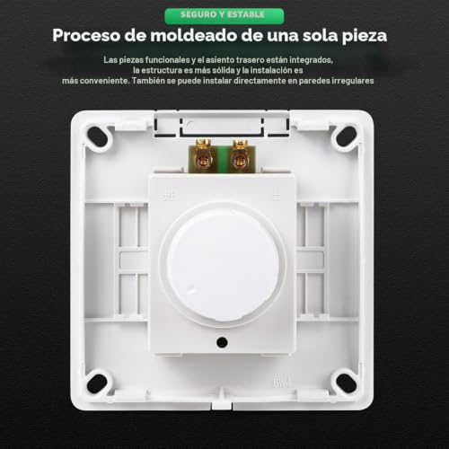 Miniatura 6 de Regulador Ventilador Techo Regulador De Velocidad Controlador De Velocidad De Ventilador 10a Tipo 86 220v Regulador Intensidad Luz Blanco
