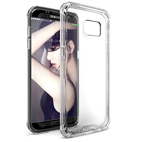 Galaxy S7 Edge Case, BUDDIBOX Galaxy S7 Edge Clear Case [ICE Series] Scratch Resistant TPU Drop Proof Protective Bumper Case for Samsung Galaxy S7 Edge - Total Clear