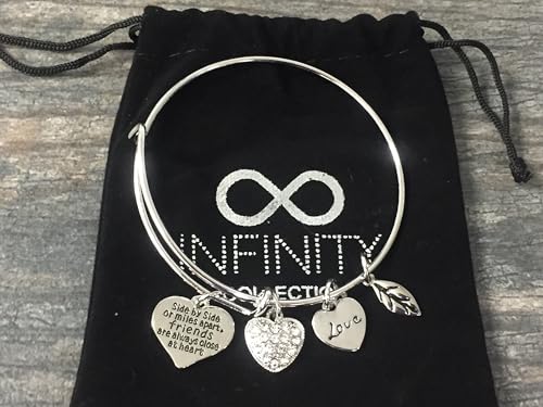 Infinity Collection - Best Friends Bracelet - Non-Tarnish, Premium Quality - Side By Side or Miles Apart, Friends are Close at Heart Giftable4