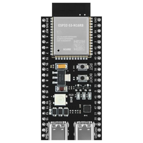 ESP32 Entwicklungsboard, Universelles WiFi + Bluetooth+ Bluetooth LE MCU-Modul, BLE 4.2 BR/EDR, Dual Cores Mikrocontroller-Prozessor 80-240 MHz, mit freeRTOS und LwIP (ESP32-S3)