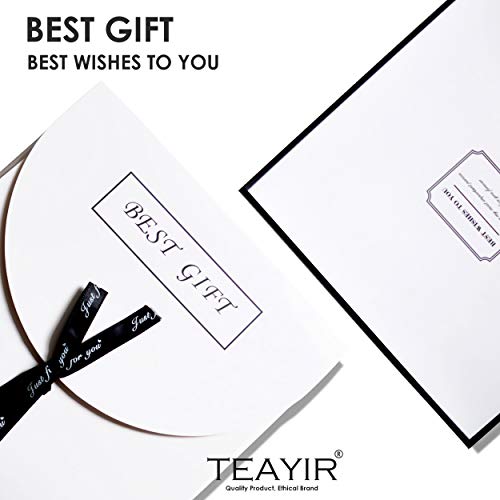 Teayir Mulberry Silk Like Scarf For Women - Fashion Pattern Breathable Lightweight Square Headscarf And Neckscarf (Black Polka Dot) #TOP5