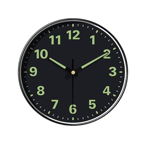Pendule phosphorescente 30cm avec grands chiffres pour une lecture de nuit facile
