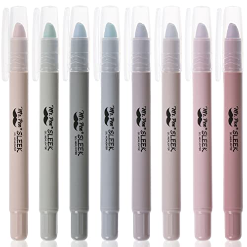 Image of Mr. Pen- No Bleed Gel Highlighters, Dusty Colors, 8 Pack | Bible Highlighters and Pens No Bleed, Bible Markers for Study, Journaling, School Supplies and Accessories