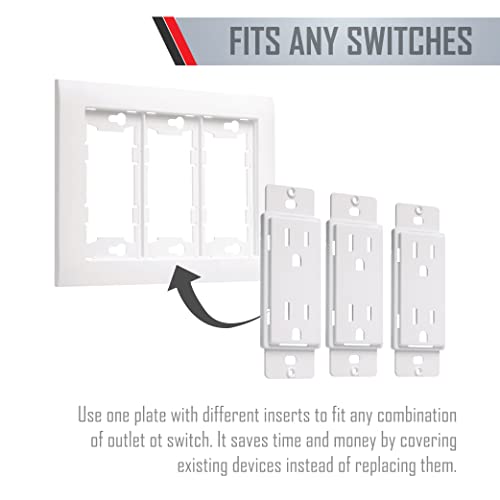 Taymac A3000W Allure Nonmetallic Wallplate Frame With Gang, White #TOP4