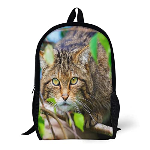 Cartable décontracté chat 3D 17 pouces pour collégiens - 5