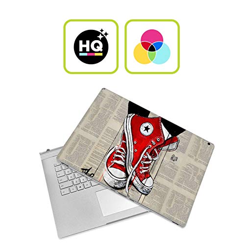 Autocollant vinyle LouiJoverArt Chaussures Encre Rouge pour Microsoft Surface Pro 4/5/6 - 2