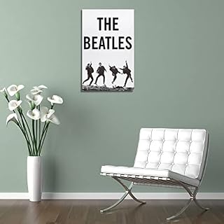SHUPSY Poster décoratif sur toile The Beatles Band noir et blanc pour chambre à coucher – 40 x 60 cm - Les Beatles, Paul McCartney, John Lennon, RIngo Starr, George Harrison SHUPSY Poster décoratif sur toile The Beatles Band noir et blanc pour chambre à coucher - 40 x 60 cm – Image 5