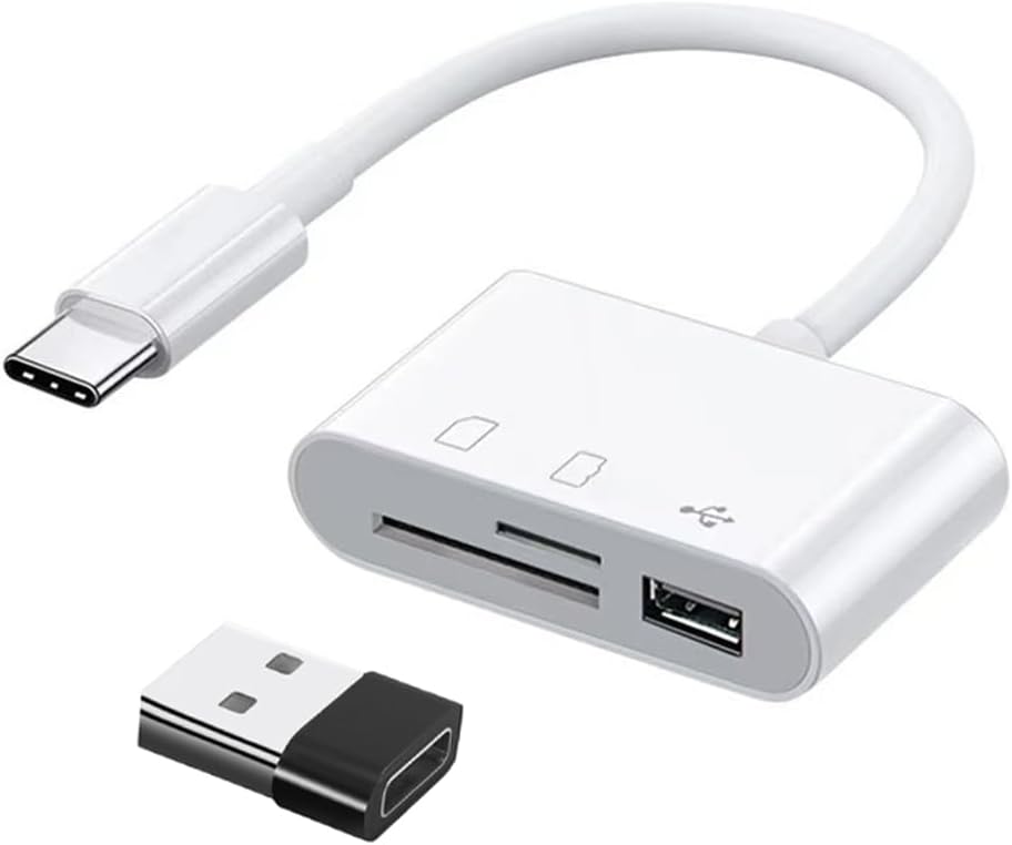 3 in 1 Lettore di Schede SD USB C, Adattatore da USB...