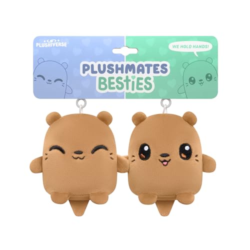 TeeTurtle Plushiverse Plushmates Keychain Set Otters