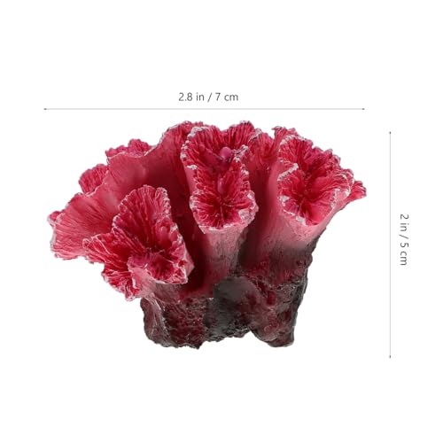 Image of Ipetboom 2pcs Artificial Reef Coral Aquarium Decorations, Red Fish Tank Ornaments, Home Tank Decor Coral for Aquarium Landscape, 2.8x2 Inch
